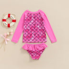 Biquíni Infantil Manga Comprida Sereia